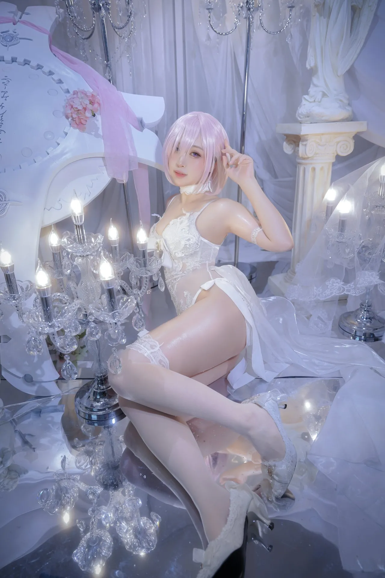 ENMYO/은묘 (@enmyo_cos) - Mash Kyrielight (Wedding ver) / art by ファジョボレ/Fajyobore