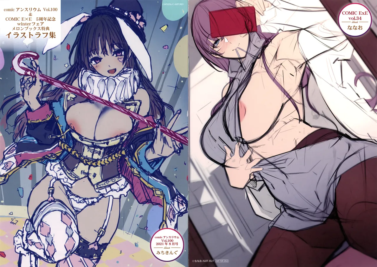 comic アンスリウム Vol.100 & COMIC E×E 5周年記念 winterフェア メロンブックス特典 イラストラフ集