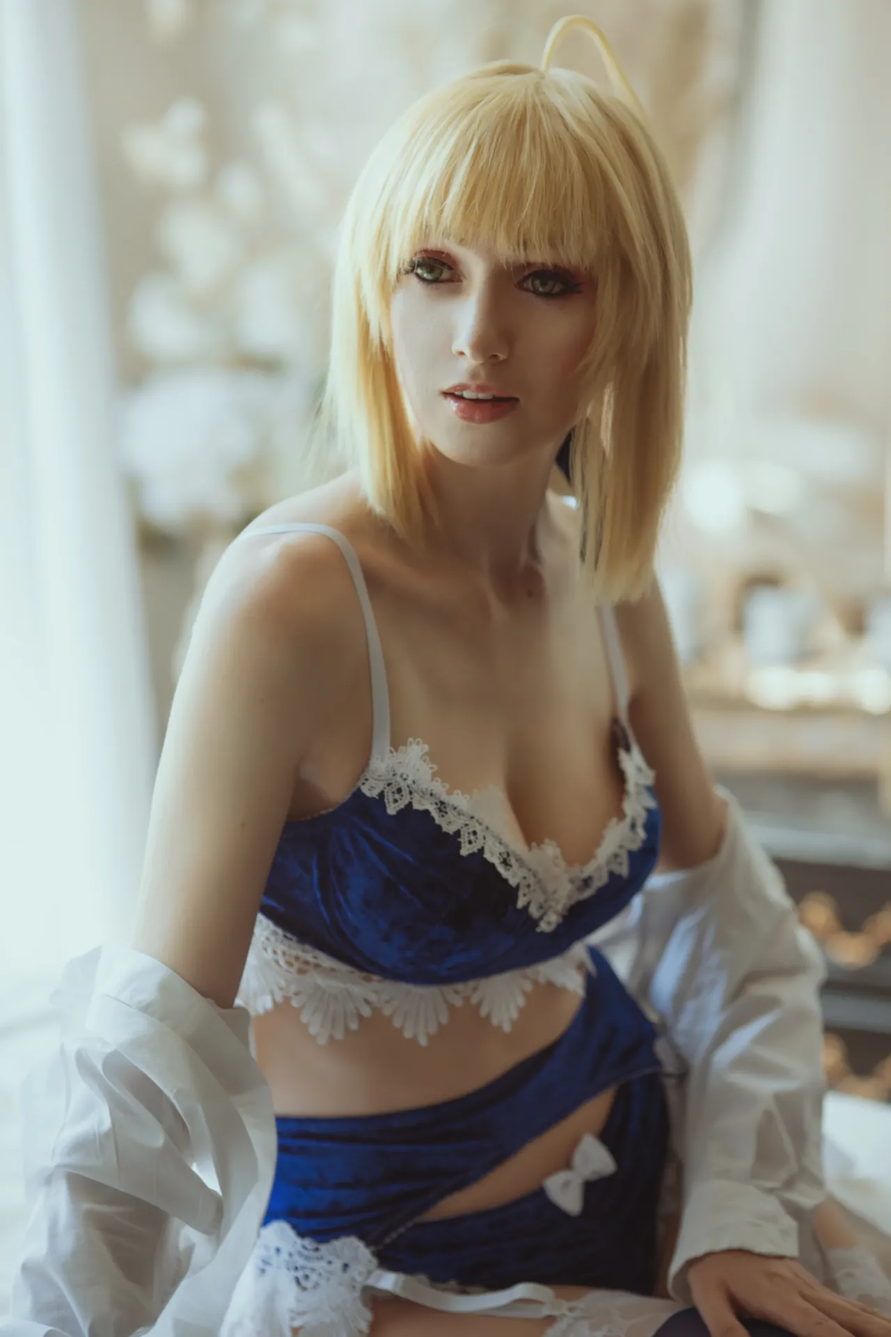 Bellatrix Aiden and Kirik - Rin and Saber lingerie