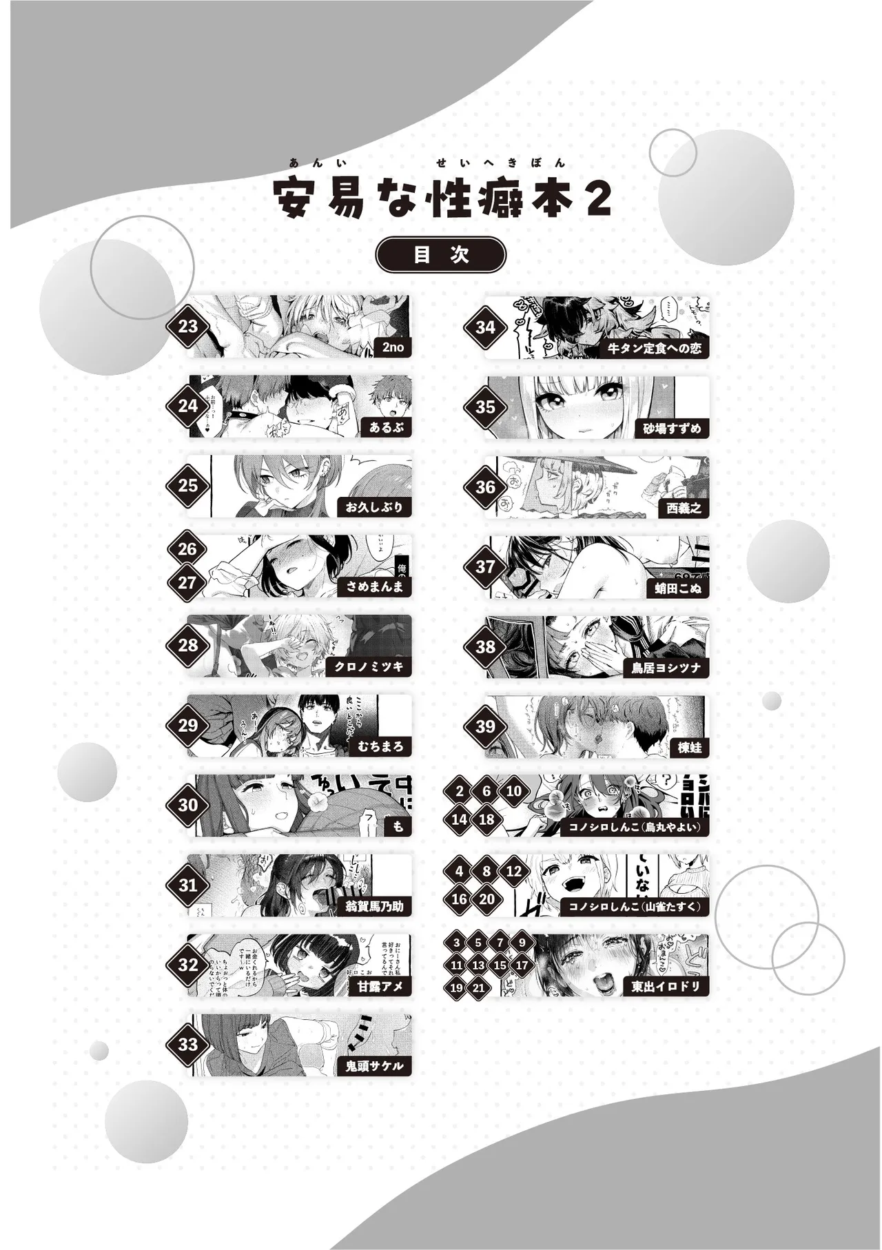 (C107) [コノシロしんこ(よろず)] 安易な性癖本2 (オリジナル) [DL版] [ページ欠落]